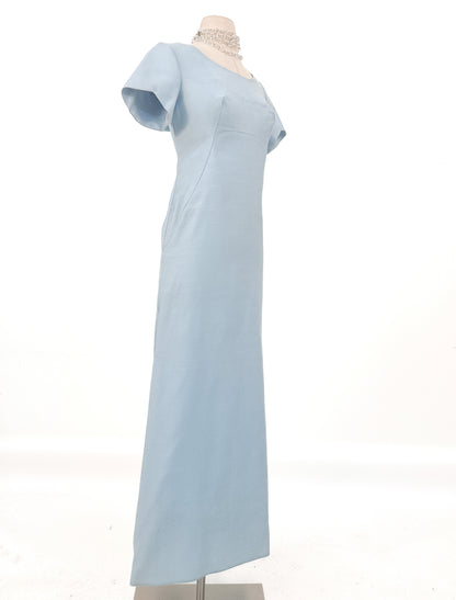 1960s Light Blue Floor Length Shift / Bust 34