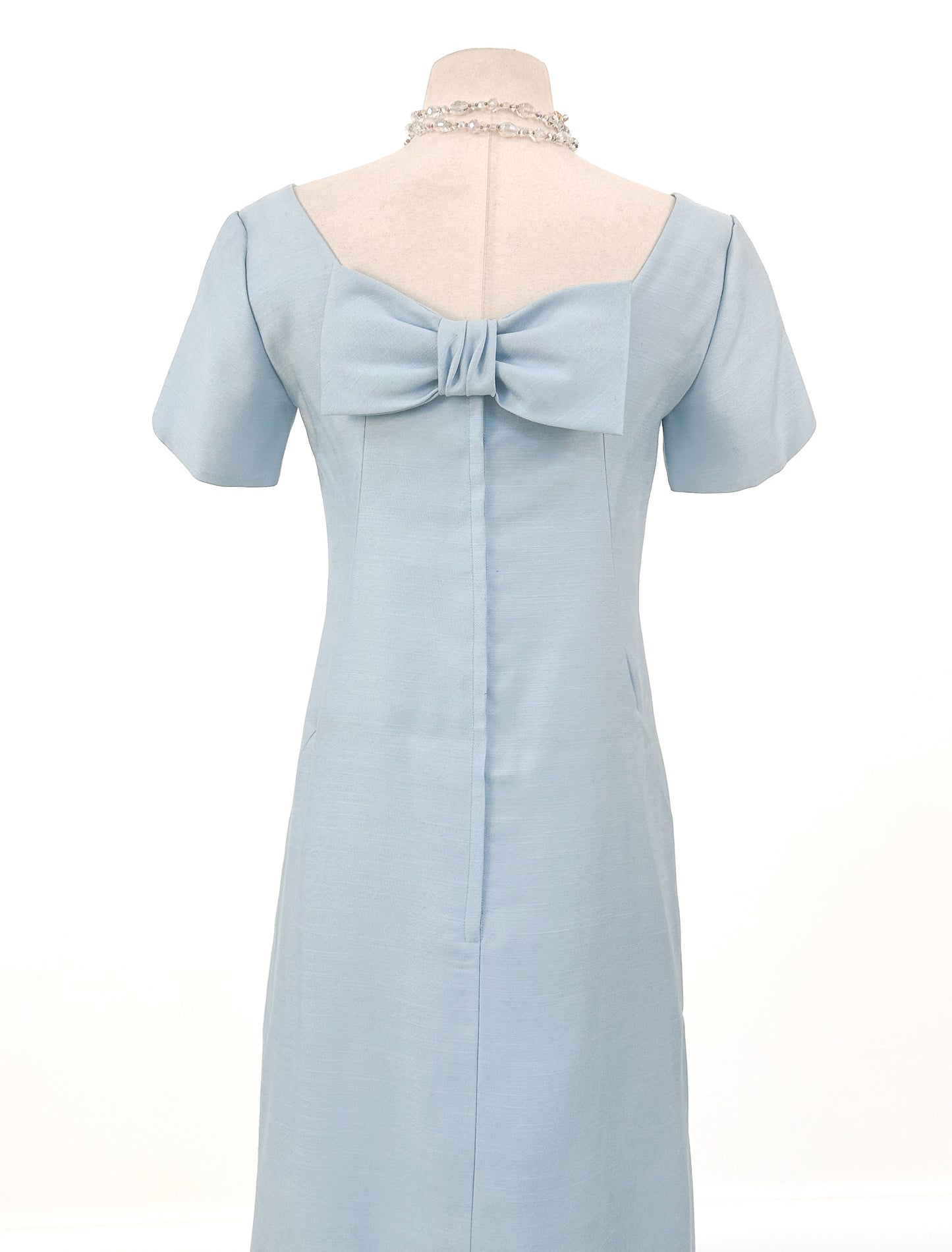 1960s Light Blue Floor Length Shift / Bust 34