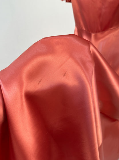 1930s Liquid Silk Satin Bias Cut Gown / Waist 26"