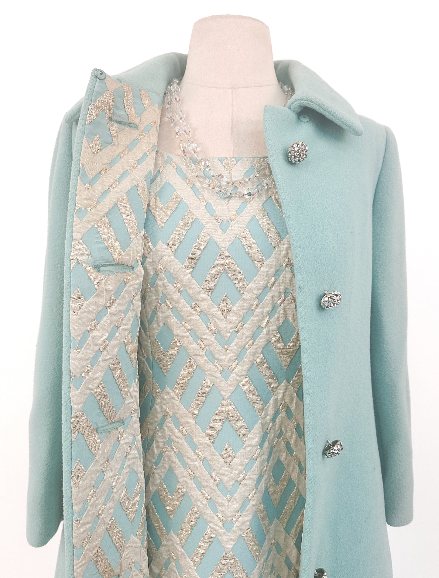 1960s Matching Two Piece Ensemble by Adele Simpson / Waist 28"