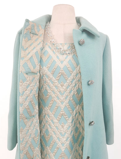 1960s Matching Two Piece Ensemble by Adele Simpson / Waist 28"