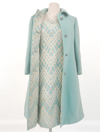 1960s Matching Two Piece Ensemble by Adele Simpson / Waist 28"