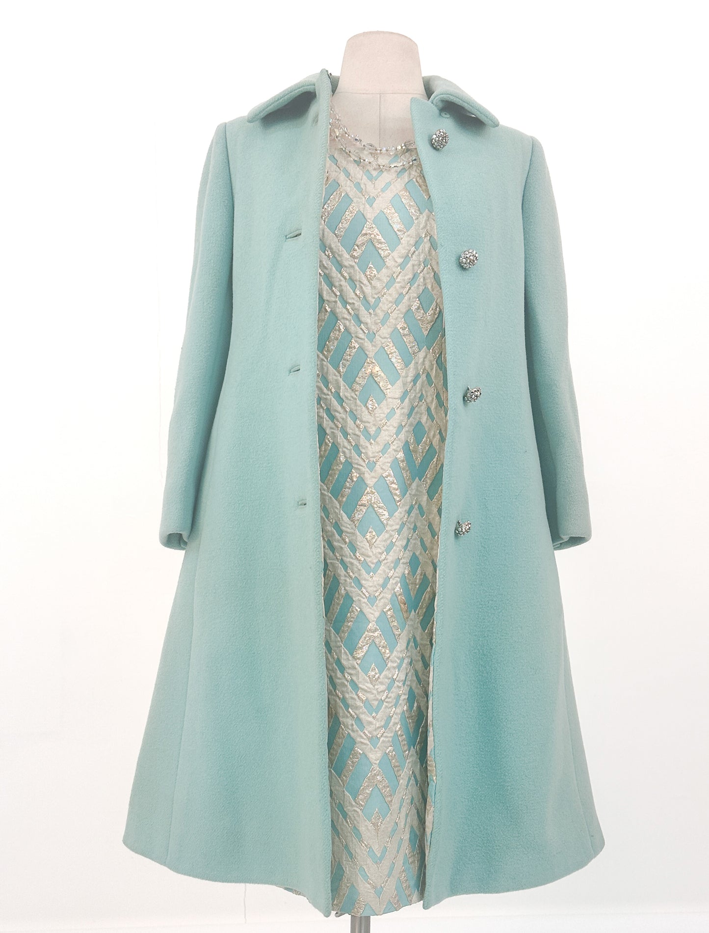 1960s Matching Two Piece Ensemble by Adele Simpson / Waist 28"