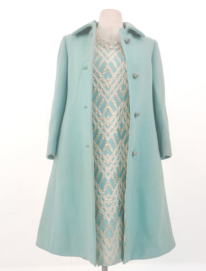 1960s Matching Two Piece Ensemble by Adele Simpson / Waist 28"