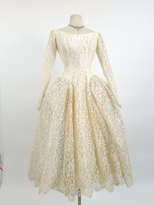 1950s Motaldo's Wedding Dress / Waist 24