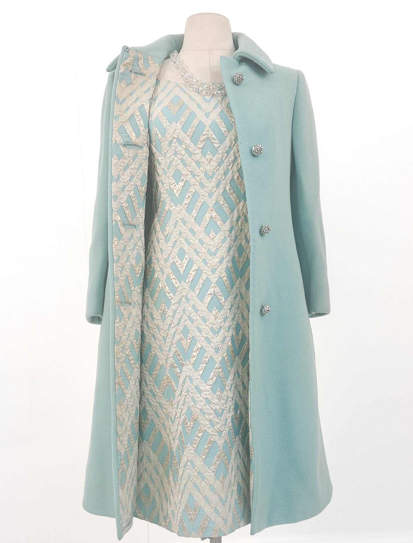 1960s Matching Two Piece Ensemble by Adele Simpson / Waist 28"