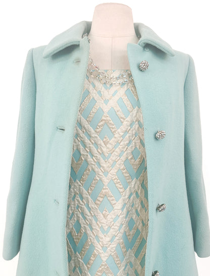 1960s Matching Two Piece Ensemble by Adele Simpson / Waist 28"