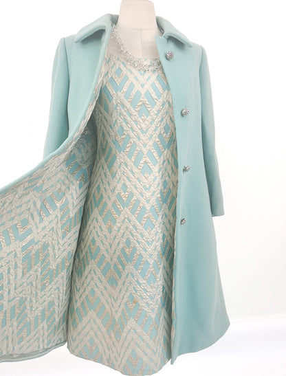 1960s Matching Two Piece Ensemble by Adele Simpson / Waist 28"