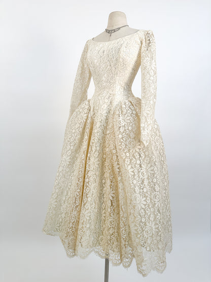 1950s Motaldo's Wedding Dress / Waist 24