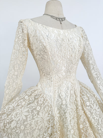 1950s Motaldo's Wedding Dress / Waist 24