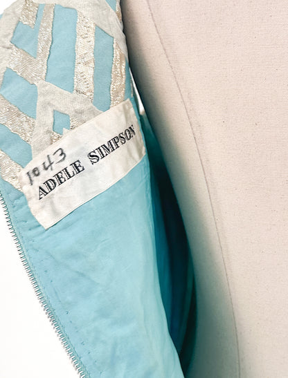 1960s Matching Two Piece Ensemble by Adele Simpson / Waist 28"