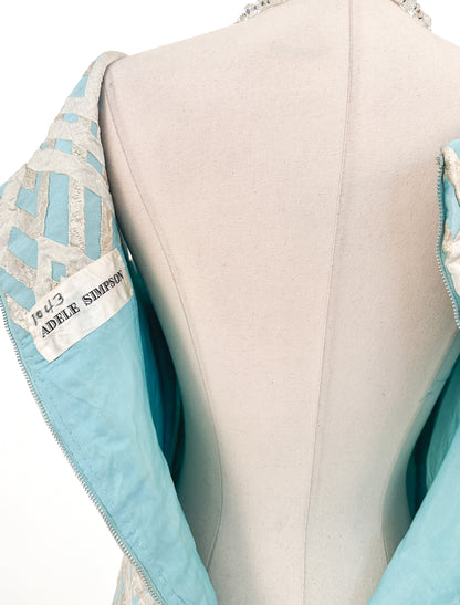 1960s Matching Two Piece Ensemble by Adele Simpson / Waist 28"