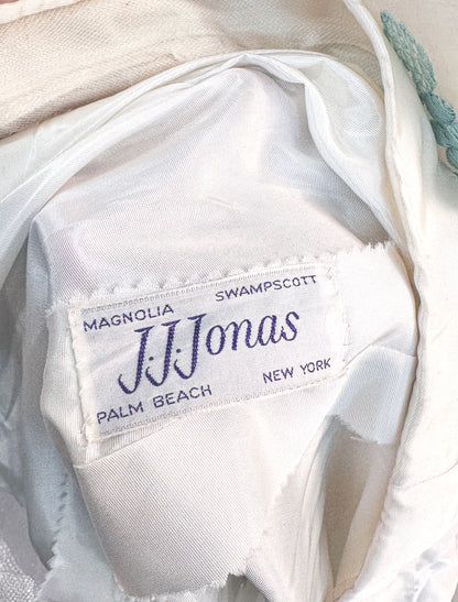 1950s Organza Embroidered Ballgown / Waist 26