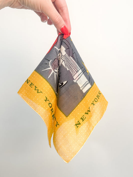 1950s New York Statue of Liberty Handkerchief by Tammis Keefe