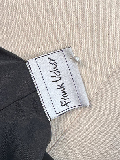 1980s Off the shoulder Black Velvet Bow Dress / Waist 30