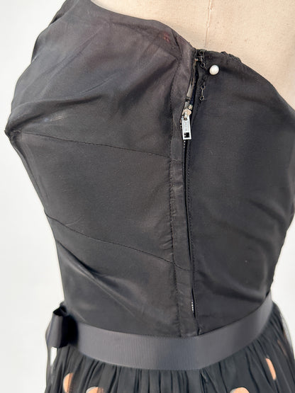 1940s Dramatic Evening Gown by Fred Perlberg / Waist 28