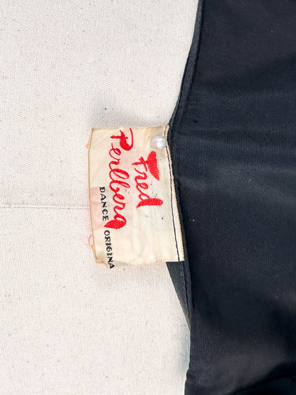 1940s Dramatic Evening Gown by Fred Perlberg / Waist 28