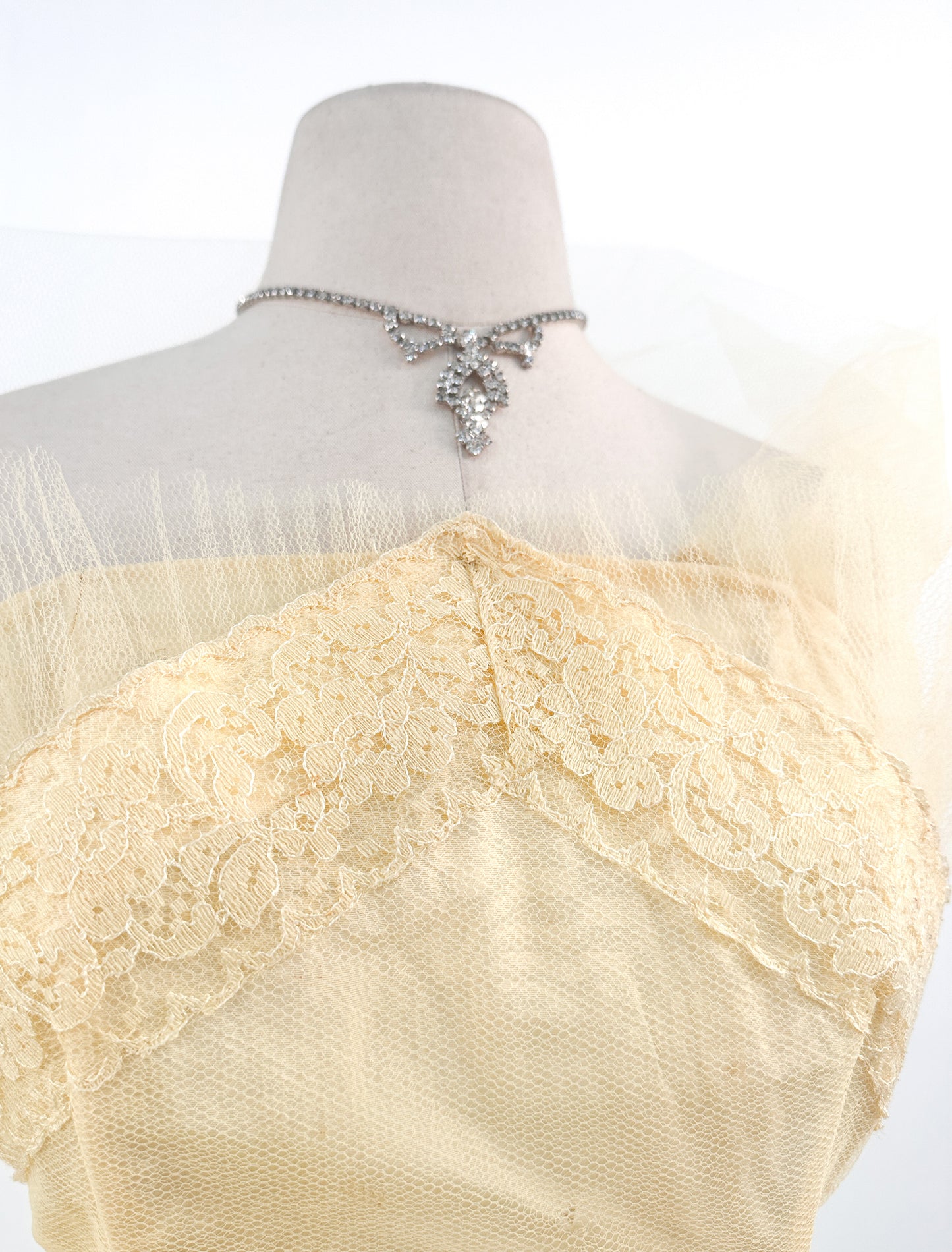 1950s Sunshine Yellow Prom Dress / Waist 26