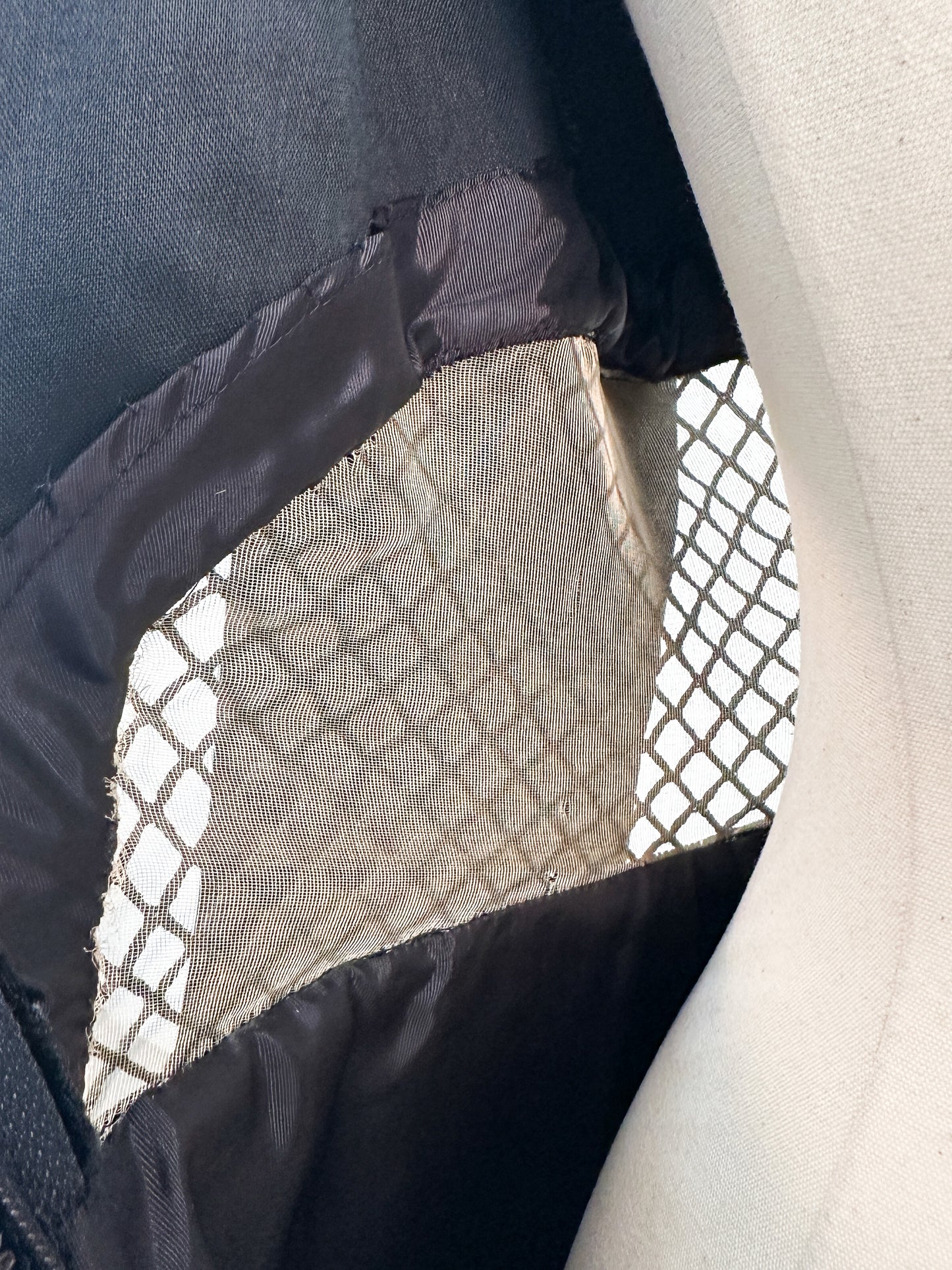 1960s Vampy Black Velvet Wide Leg Jumpsuit with Sheer Cutouts / Waist 26