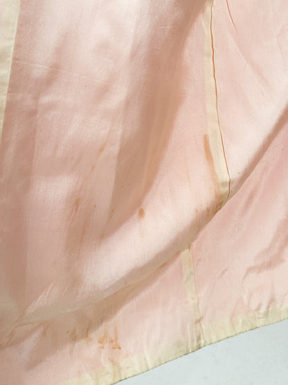 1940-50s Satin Pink Dragon Kimono / One Size