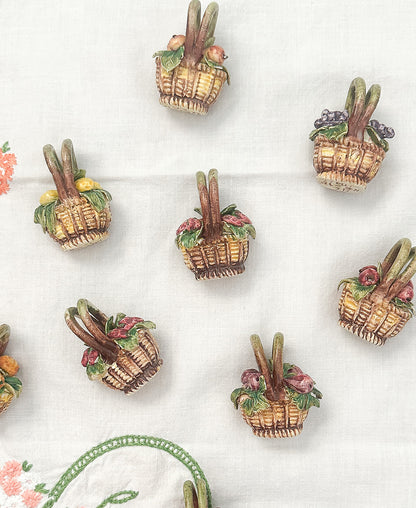 Mid-Century Modern Fruit Basket Place Card Holders