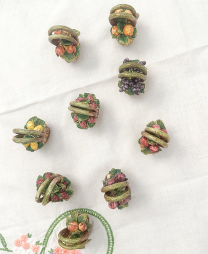 Mid-Century Modern Fruit Basket Place Card Holders