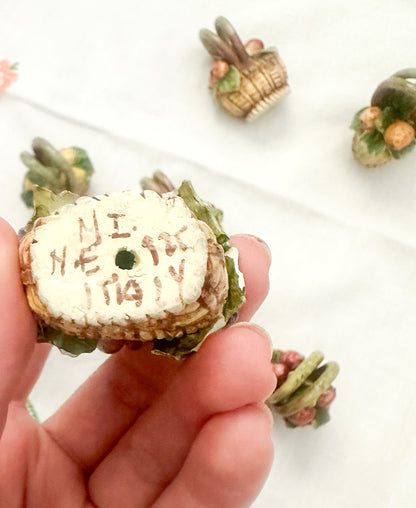 Mid-Century Modern Fruit Basket Place Card Holders