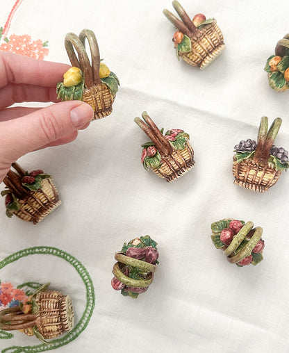 Mid-Century Modern Fruit Basket Place Card Holders