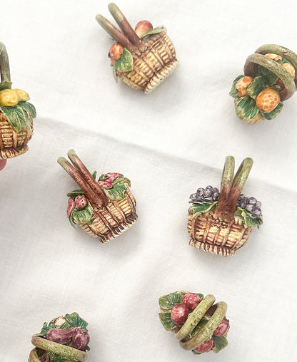 Mid-Century Modern Fruit Basket Place Card Holders