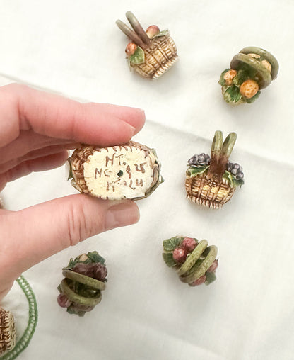 Mid-Century Modern Fruit Basket Place Card Holders