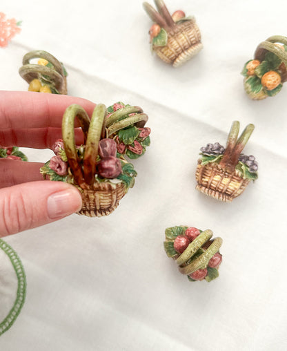 Mid-Century Modern Fruit Basket Place Card Holders