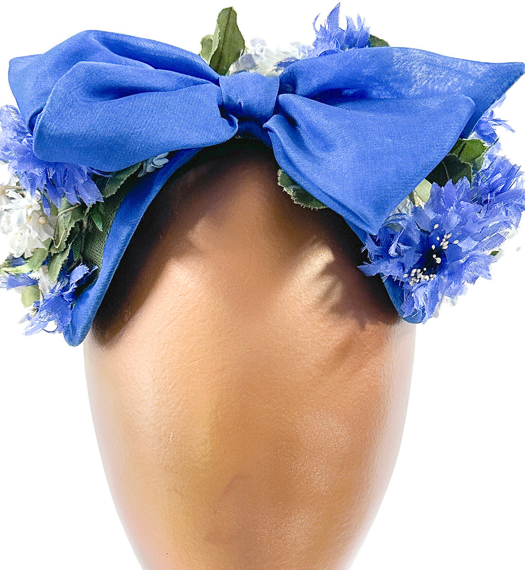 1950-60s Bluebell and Daisy Floral Fascinator with Bows