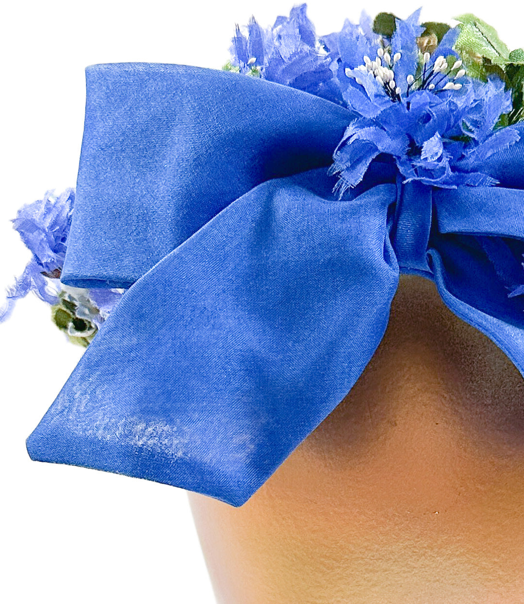 1950-60s Bluebell and Daisy Floral Fascinator with Bows