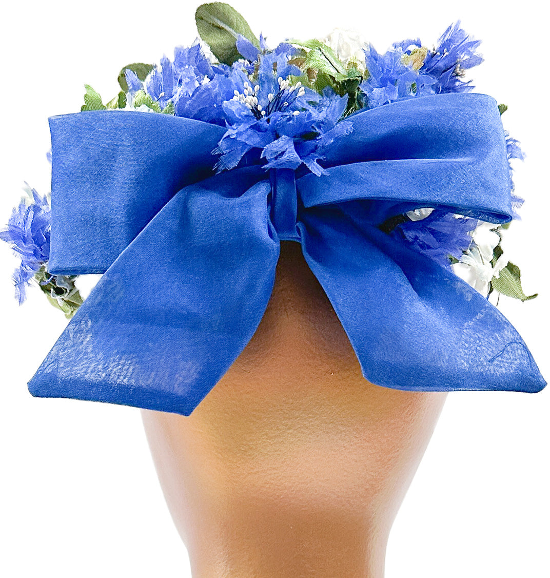 1950-60s Bluebell and Daisy Floral Fascinator with Bows