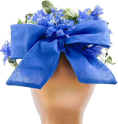 1950-60s Bluebell and Daisy Floral Fascinator with Bows