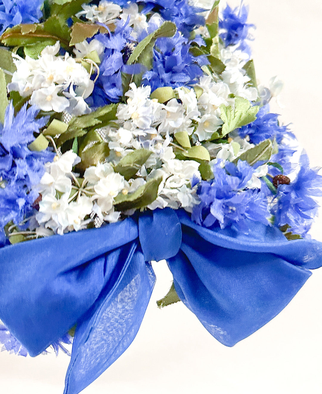 1950-60s Bluebell and Daisy Floral Fascinator with Bows