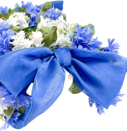 1950-60s Bluebell and Daisy Floral Fascinator with Bows