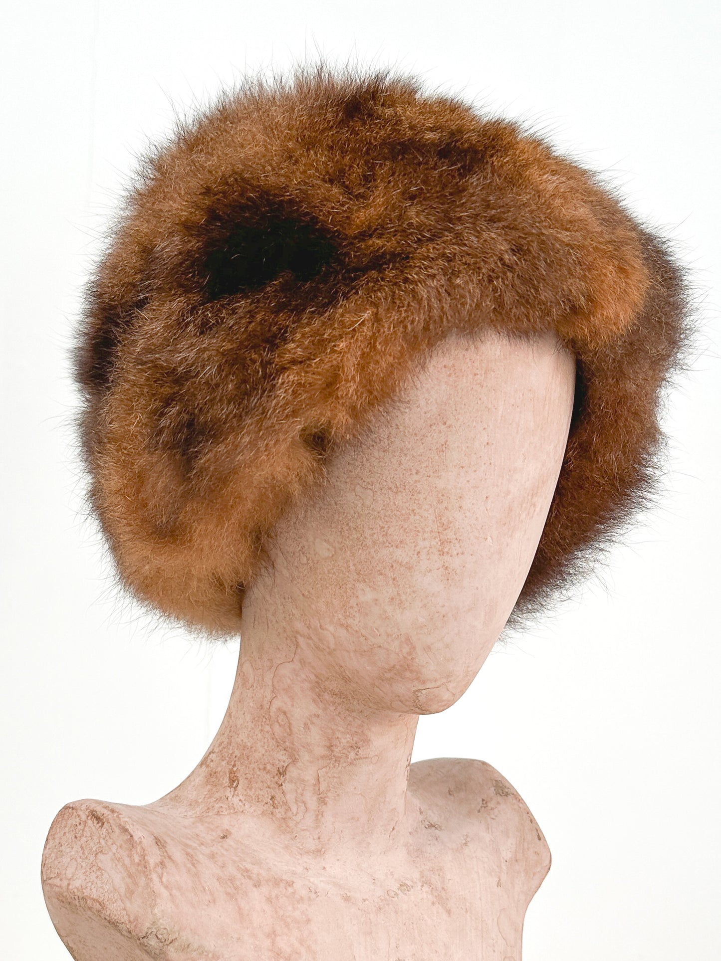 1960s Real Vintage Brown Fur Hat / OSFM