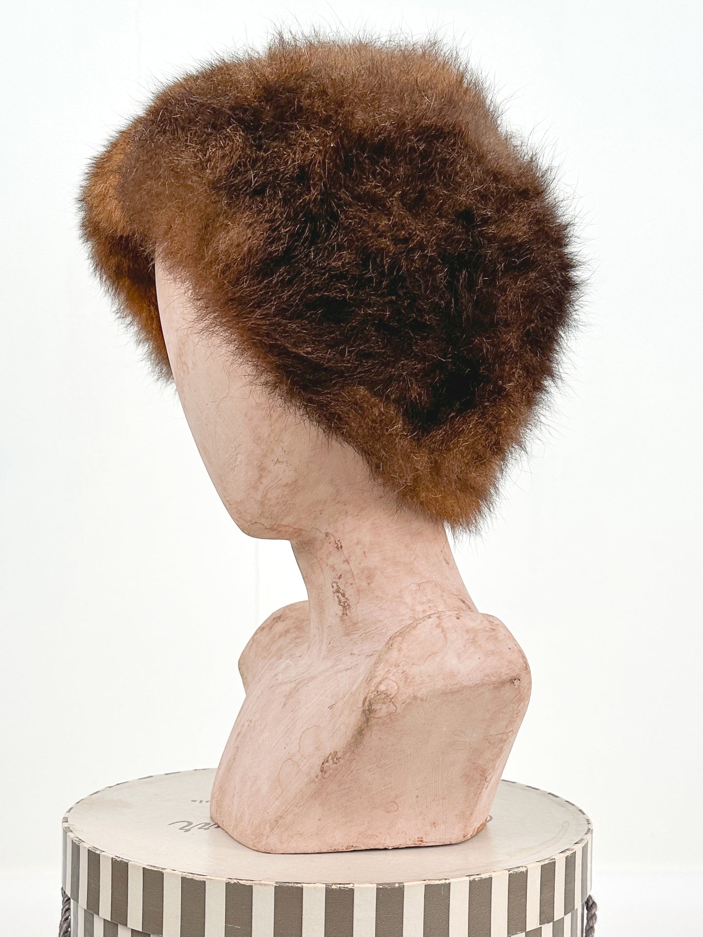 1960s Real Vintage Brown Fur Hat / OSFM