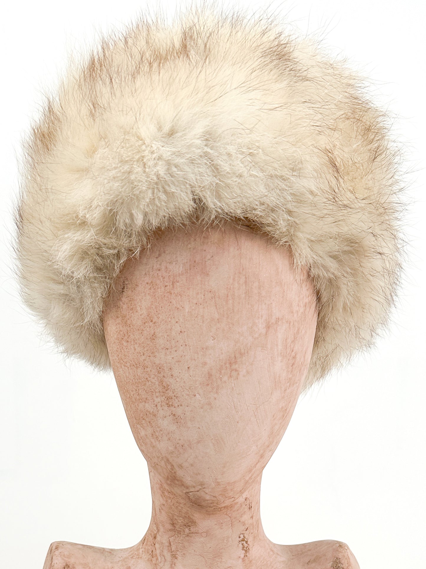 1950-60s Real Vintage White Fur Hat / OSFM