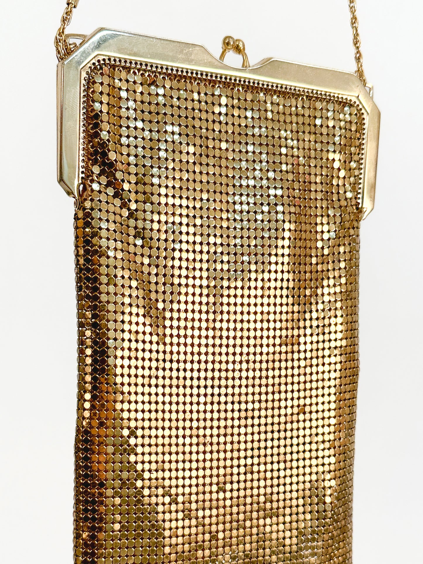 1940s Whiting and Davis Gold Mesh Evening Bag