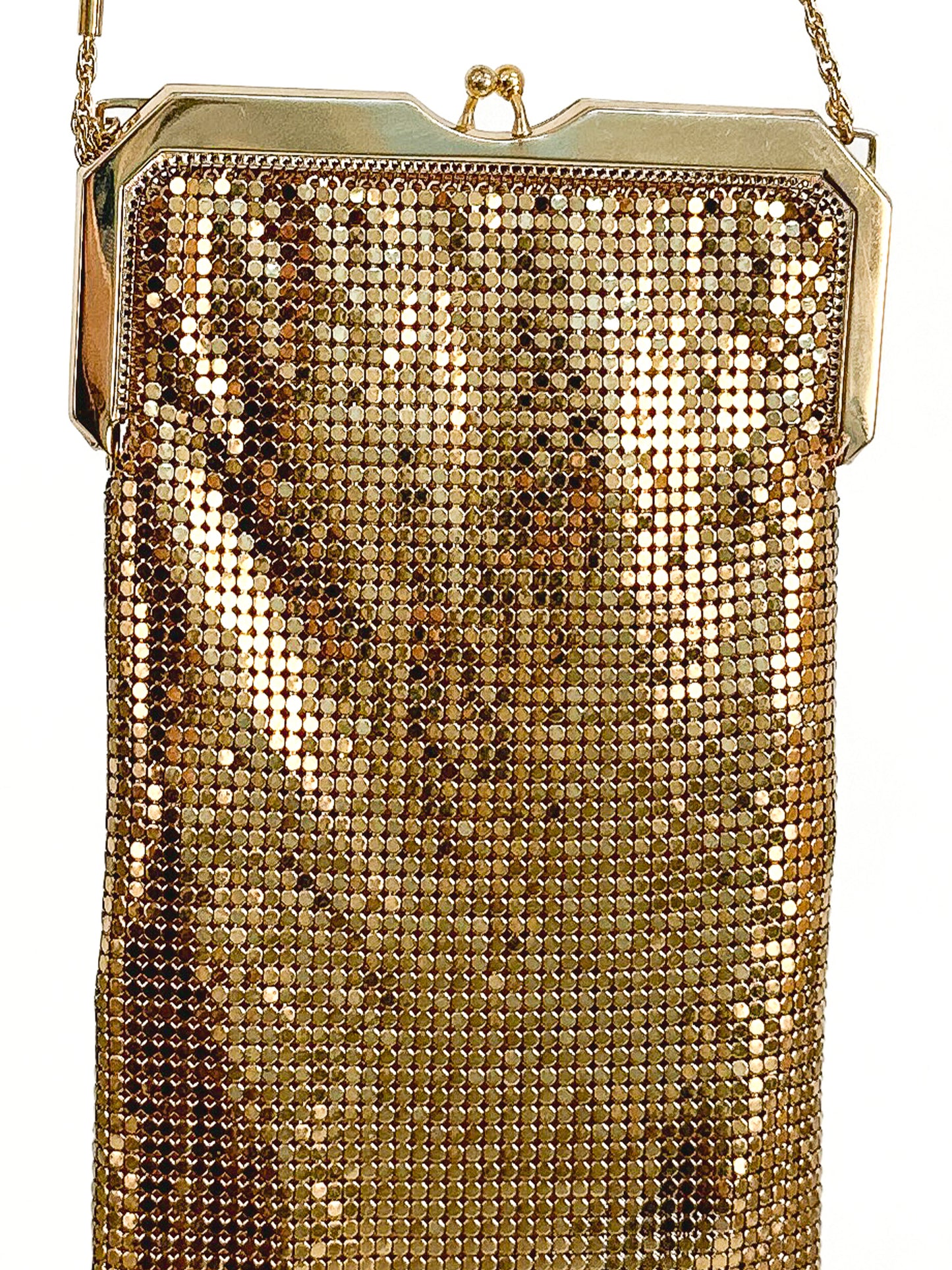 1940s Whiting and Davis Gold Mesh Evening Bag