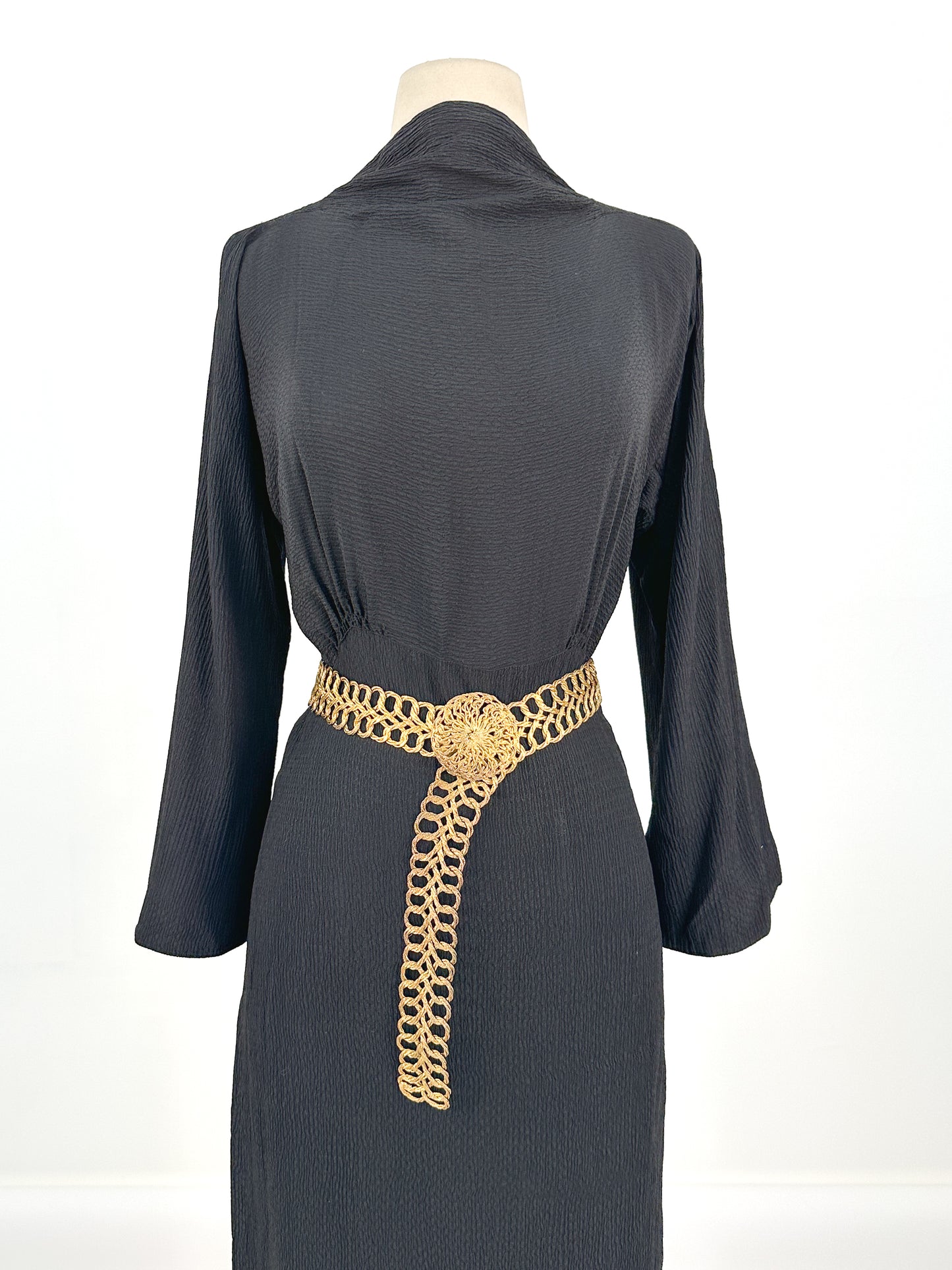 1970s Woven Gold Adjustable Belt / OSFM