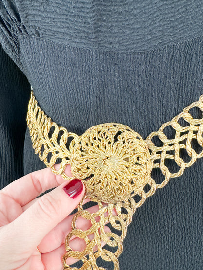 1970s Woven Gold Adjustable Belt / OSFM