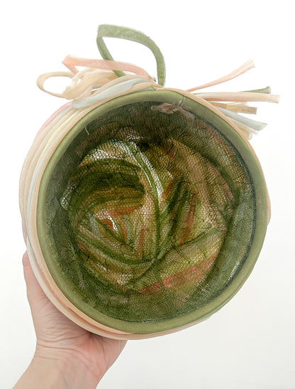 1960s Pastel Woven Cored Turban Hat