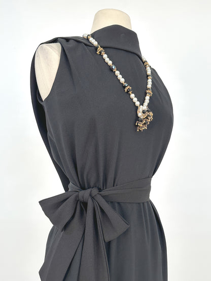 1960s Chic LBD with Glamorous Back / Waist 24
