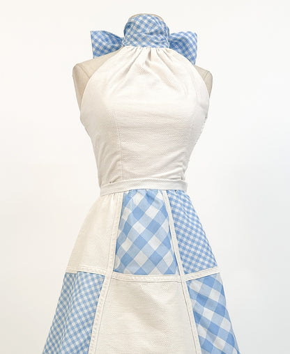 1960s Pale Blue Gingham Two-Piece / Waist 26