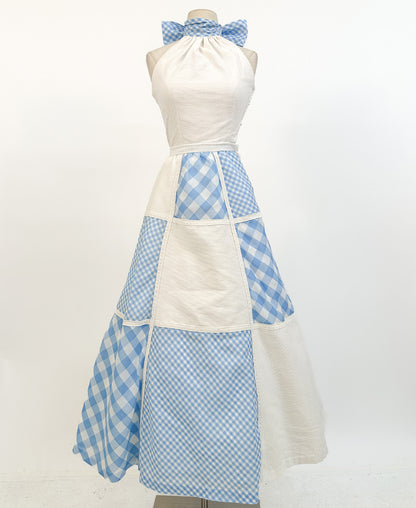 1960s Pale Blue Gingham Two-Piece / Waist 26