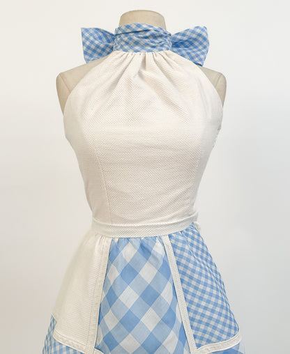 1960s Pale Blue Gingham Two-Piece / Waist 26
