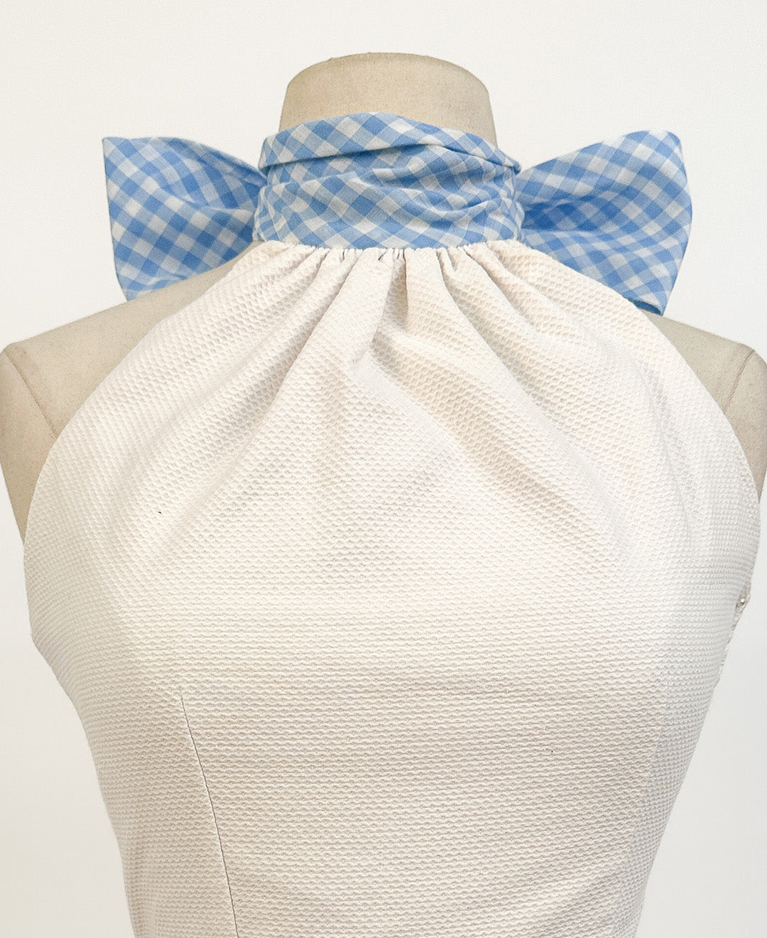 1960s Pale Blue Gingham Two-Piece / Waist 26